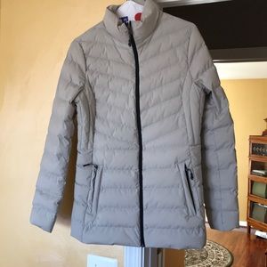 Lightweight Down Jacket.  Light taupe color